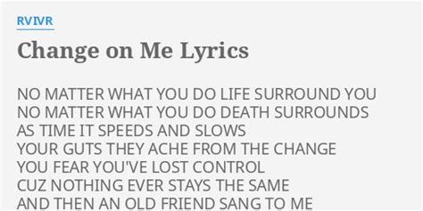 change on me lyrics